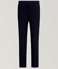 3D Textured Jersey-Wool Trousers
