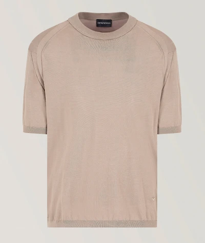 Plain Knit Short-Sleeve Sweater