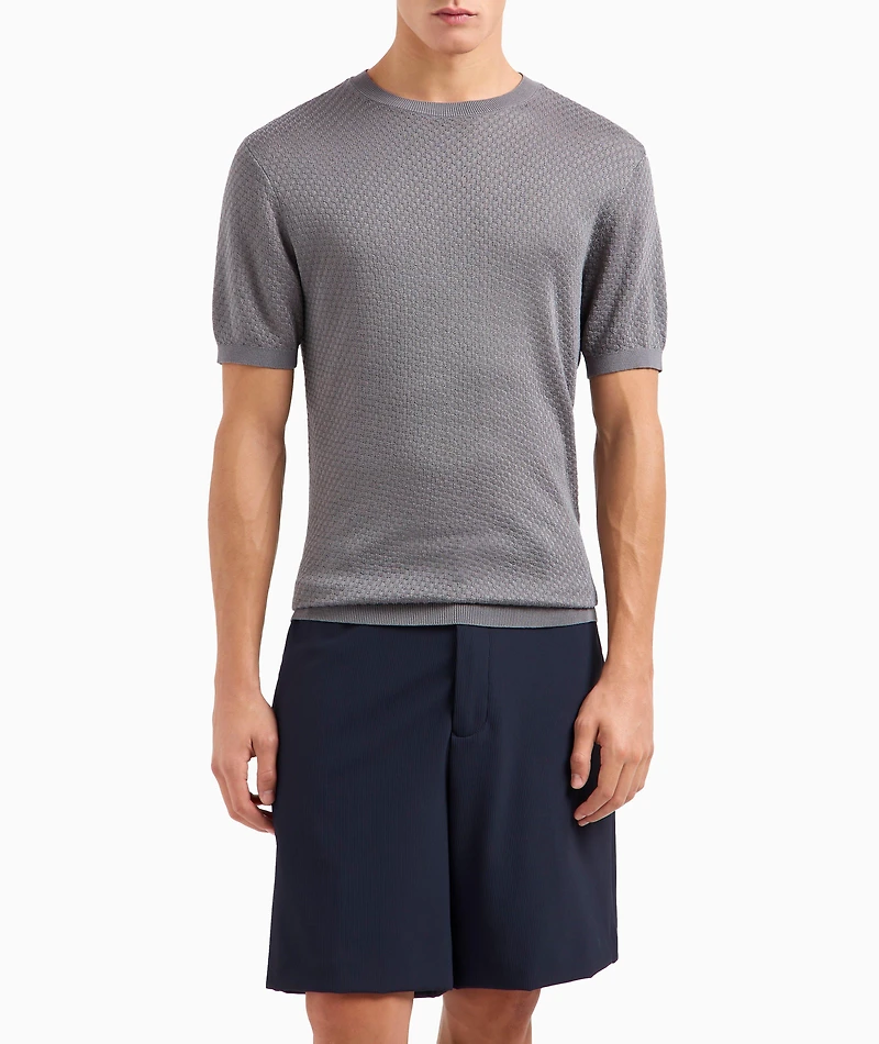 Micro-Pattern Jacquard Sweater