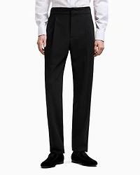 Technical Waffle Flat-Front Dress Pants