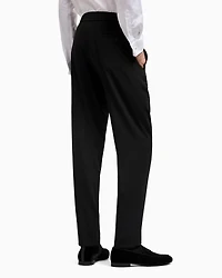 Technical Waffle Flat-Front Dress Pants
