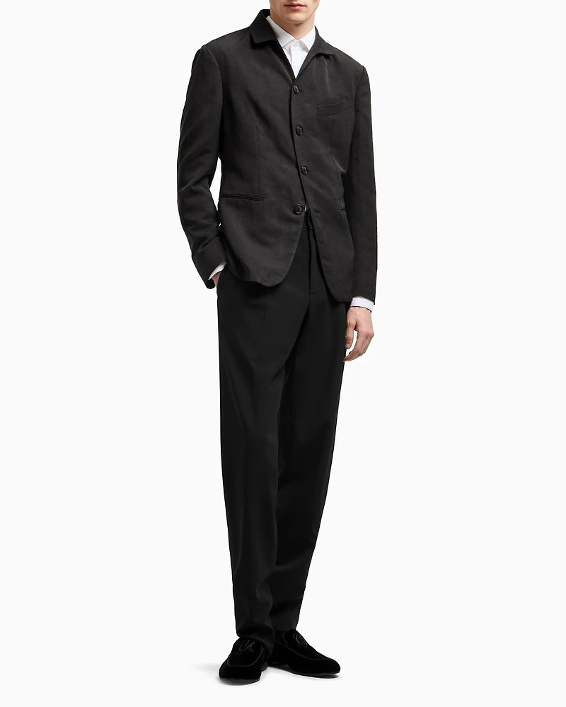 Technical Waffle Flat-Front Dress Pants