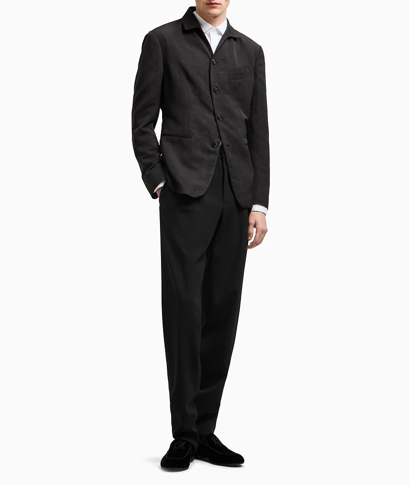 Technical Waffle Flat-Front Dress Pants