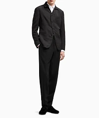 Technical Waffle Flat-Front Dress Pants