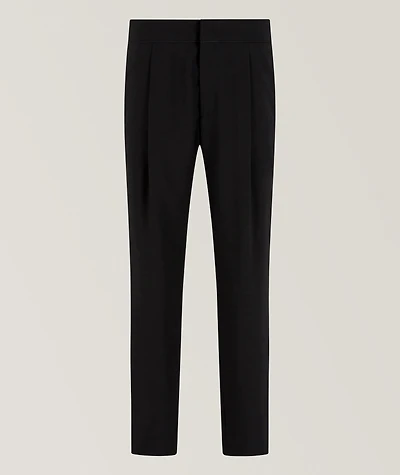 Technical Waffle Flat-Front Dress Pants