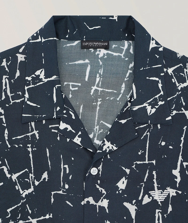 Abstract Print Camp Shirt