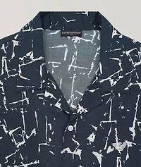 Abstract Print Camp Shirt