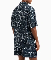 Abstract Print Camp Shirt