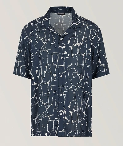 Abstract Print Camp Shirt