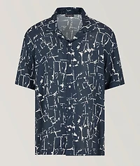 Abstract Print Camp Shirt