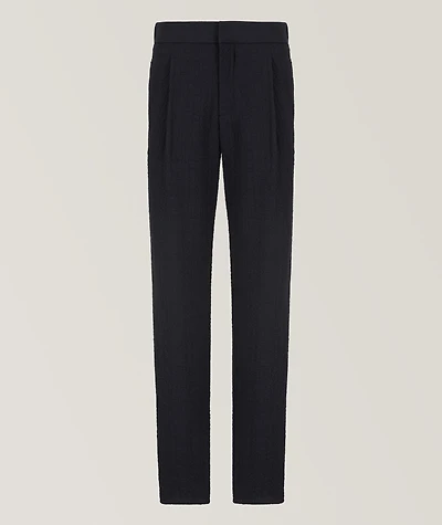 Single-Pleat Stretch-Wool Dress Pants