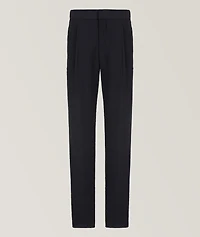 Single-Pleat Stretch-Wool Dress Pants