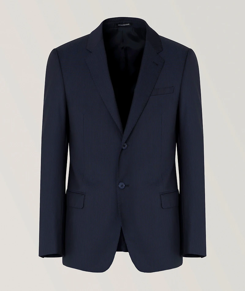 Pinstripe Virgin Wool Suit