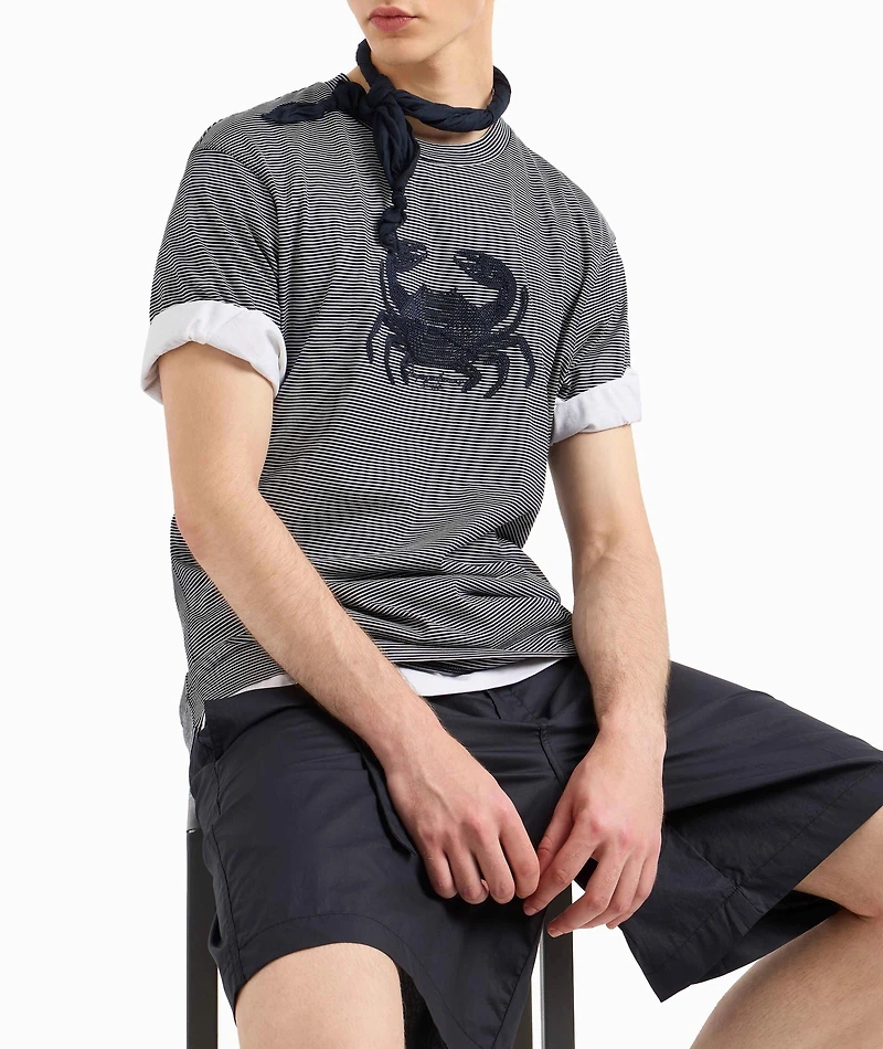 Milleraies Cotton Jacquard Jersey T-Shirt