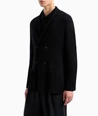 Double-Breasted Wool-Cashmere Sport Jacket