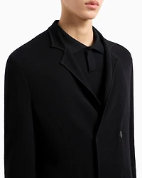 Double-Breasted Wool-Cashmere Sport Jacket