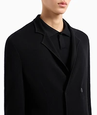 Double-Breasted Wool-Cashmere Sport Jacket