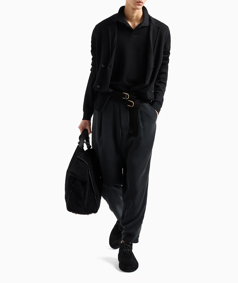 Double-Breasted Wool-Cashmere Sport Jacket