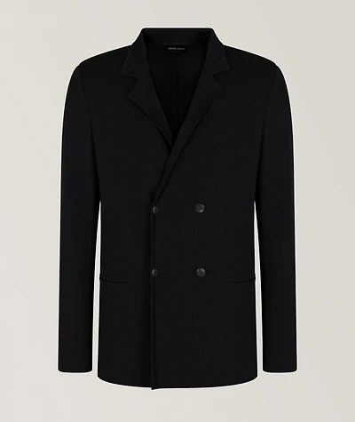 Double-Breasted Wool-Cashmere Sport Jacket