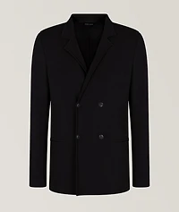 Double-Breasted Wool-Cashmere Sport Jacket