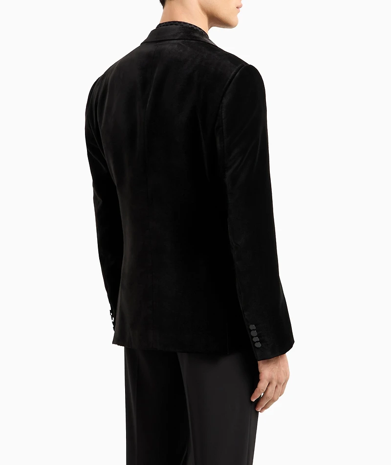 Embossed Velvet Tuxedo Jacket