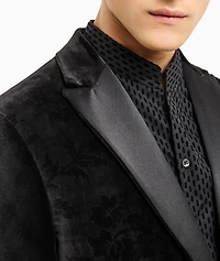 Embossed Velvet Tuxedo Jacket