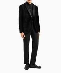 Embossed Velvet Tuxedo Jacket