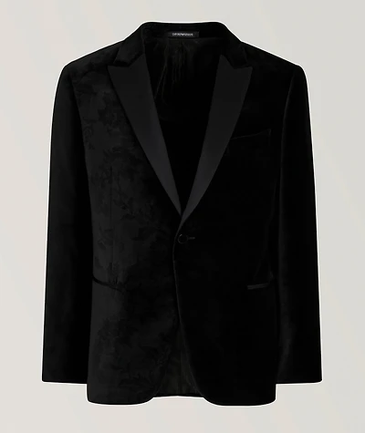Embossed Velvet Tuxedo Jacket