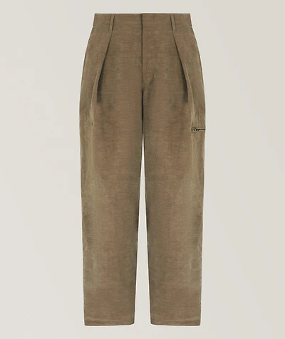 Single-Pleat Wide Leg Trousers
