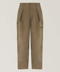 Single-Pleat Wide Leg Trousers