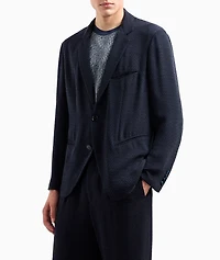 Single-Breasted Chevron Sport Jacket