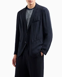 Single-Breasted Chevron Sport Jacket