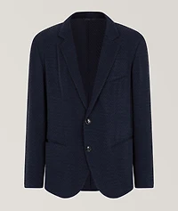 Single-Breasted Chevron Sport Jacket