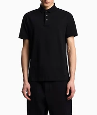Textured Jacquard Cotton Jersey Polo