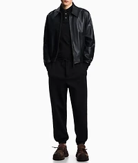Textured Jacquard Cotton Jersey Polo