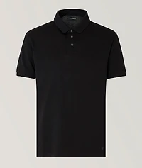 Textured Jacquard Cotton Jersey Polo