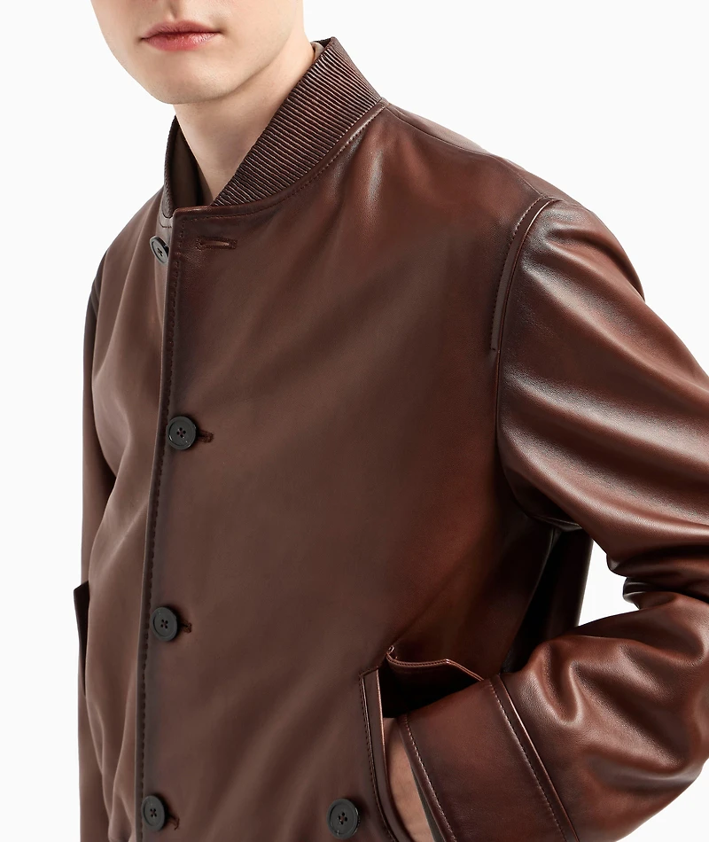 Nappa Leather Bomber Jacket
