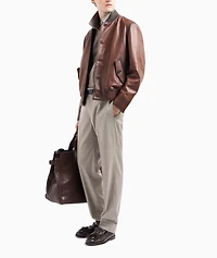 Nappa Leather Bomber Jacket