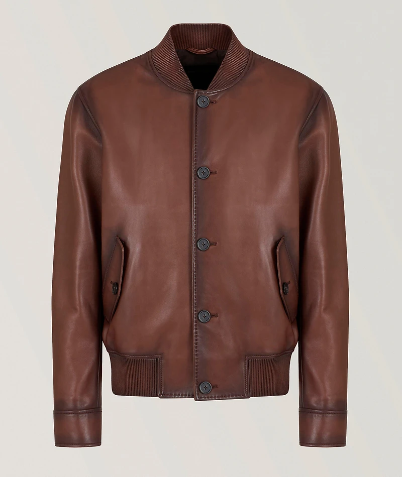 Nappa Leather Bomber Jacket