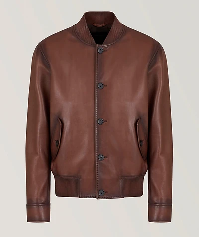 Nappa Leather Bomber Jacket