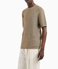 Two-Tone Jacquard Sweater