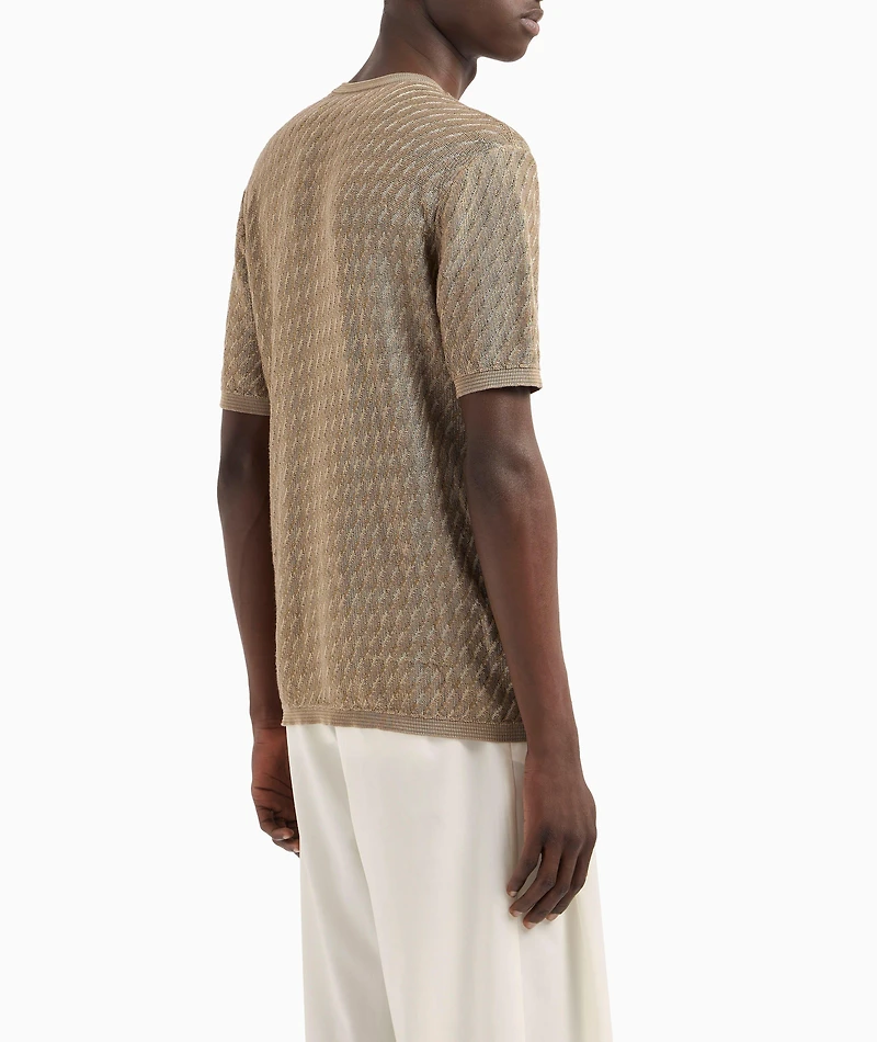 Two-Tone Jacquard Sweater