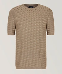 Two-Tone Jacquard Sweater