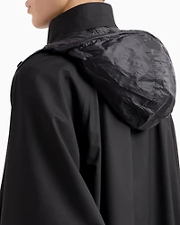 Wool-Silk Technical Canvas Trench Coat