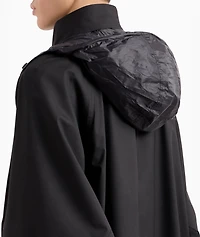 Wool-Silk Technical Canvas Trench Coat