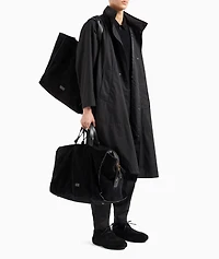 Wool-Silk Technical Canvas Trench Coat