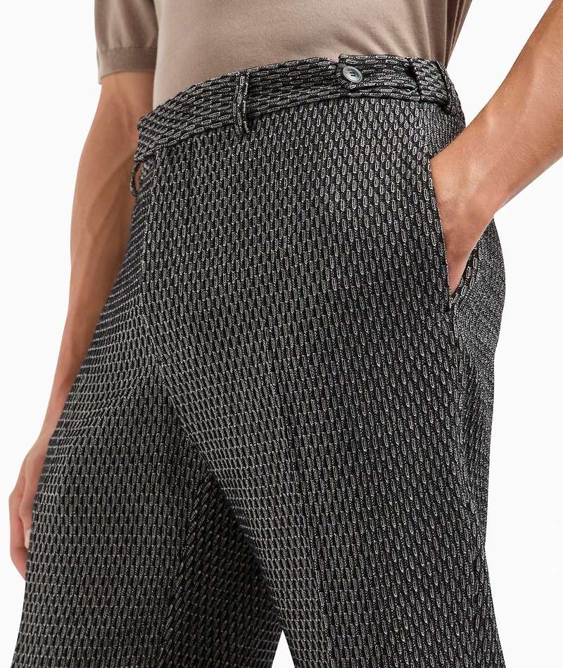 Textured Virgin Wool Trousers