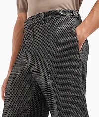 Textured Virgin Wool Trousers