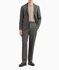Textured Virgin Wool Trousers