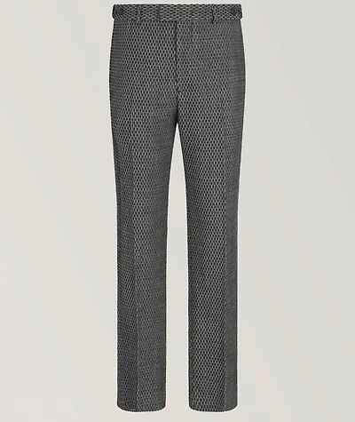 Textured Virgin Wool Trousers